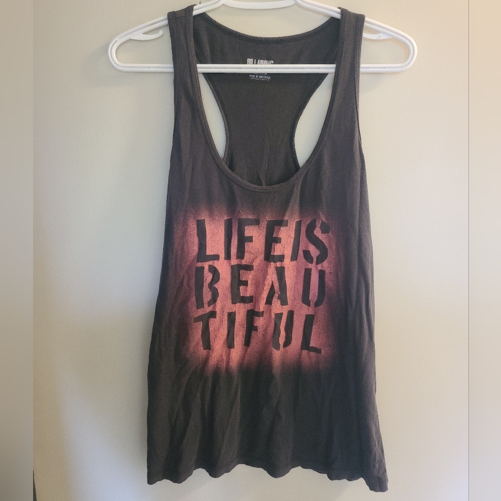 🦄 Billabong "Life Is Beautiful" Tank Top Large